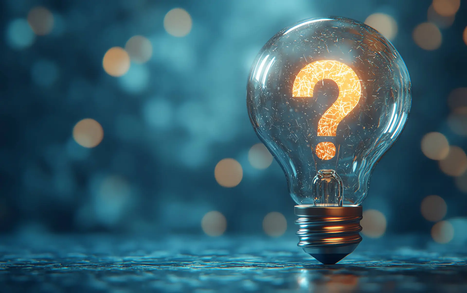 Une ampoule avec un point d'interrogation